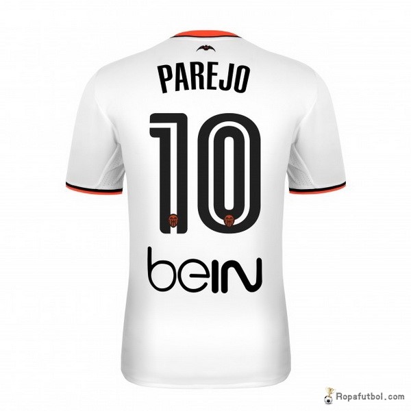 Camiseta Valencia Replica Primera Ropa Parejo 2016/17 Blanco